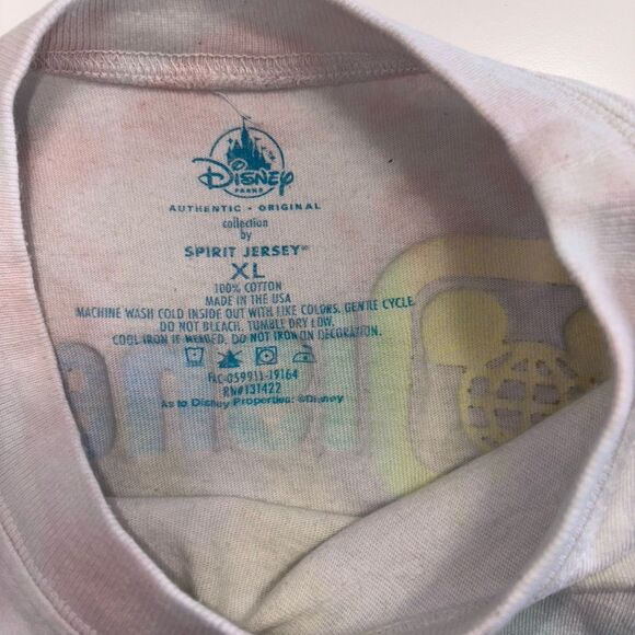 Walt Disney World Pastel Tie Dye Spirit Jersey Glittery Puff Letters Girls XL - Picture 5 of 11
